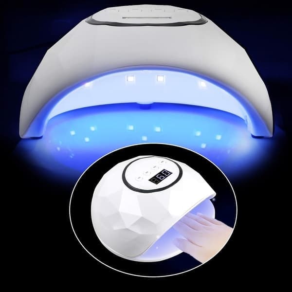 UV LED neglelampe, hurtigere negletørrer til gellak, neglehærdningslampe med 4 timerindstillinger automatisk sensor LCD-display