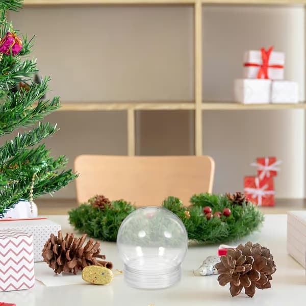24 st DIY Snöglob Plast Transparenta Plastbollar Vattenglob för Julpyssel (S)