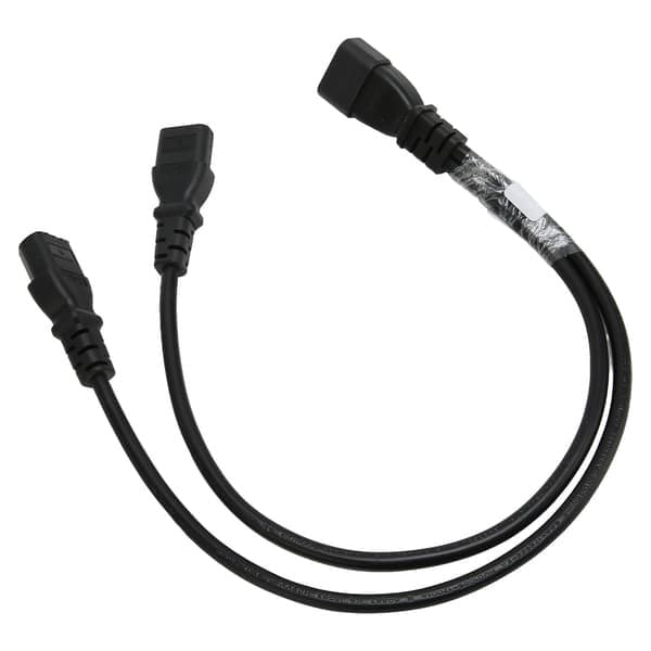 Enkelt C14 til Dobbelt 5-15R C13 Kort Strøm UPS Server Y Splitter Adapterkabel til PC Skærm Printer