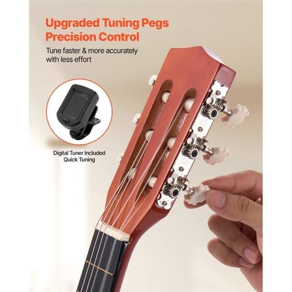 Klassisk Gitarr - M5126 - 30 tum - Lindträ - Inkluderade Tillbehör Natur