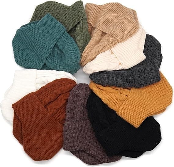 Vinterlue for kvinner Varm Myk Elastisk Slouchy Skully Strikket Lue