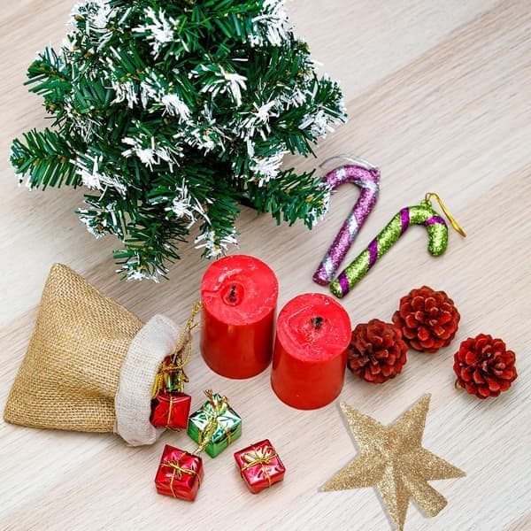 2 stk. mini juletretopper, små juletretopper glitrende stjerner juletretopper liten jul
