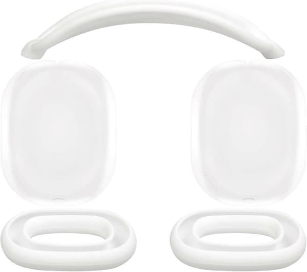 Beskyttelsessett for AirPods Max, hodebåndsdeksel + TPU-deksel + silikonøreputer, svettesikre tilbehør, lett vaskbart