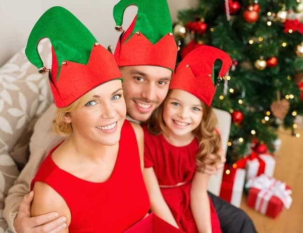 Moon Boat 3-pack Jul Tomtefilt Mössa - Jingle Bells Semesterfest Kostym Presenter Tillbehör