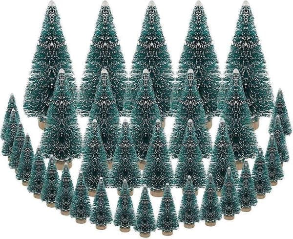 35 mini sisalträd – 4 storlekar träbas DIY jul-/bords-/sovrumsdekor