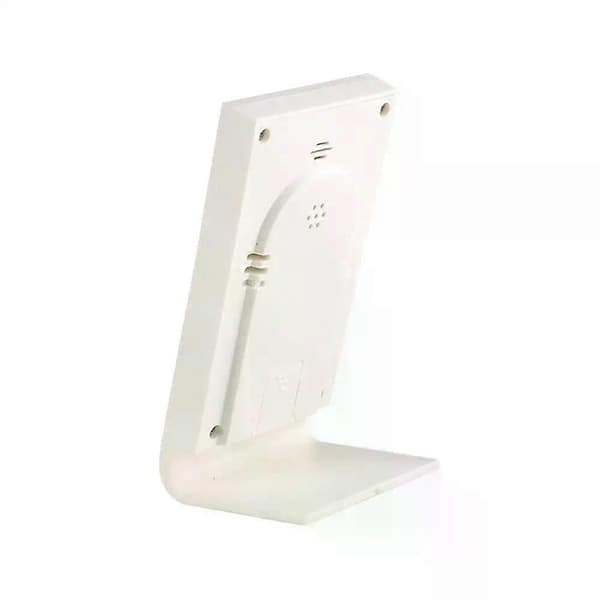 Multifunktionell kalender Temperatur Digital Väckarklocka Elektronisk Kalender Termometer Hygrometer Bordsklocka med Tid White A2
