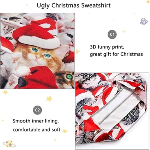 3D-printad ful jultröja, ful jultröja red L
