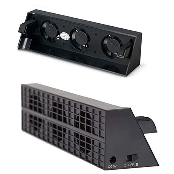 PS4 Slim Turbo Kylfläkt Extern USB-kylare, Automatisk Temperaturkontroll