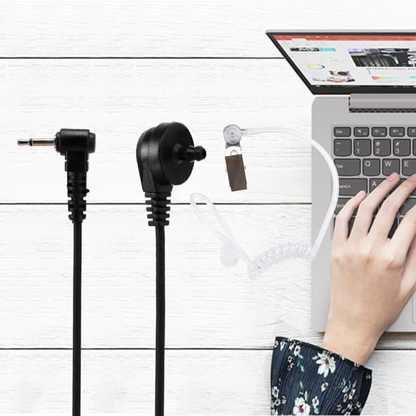 2,5 mm luftslang hörlurskabel för endast lyssning på walkie talkie