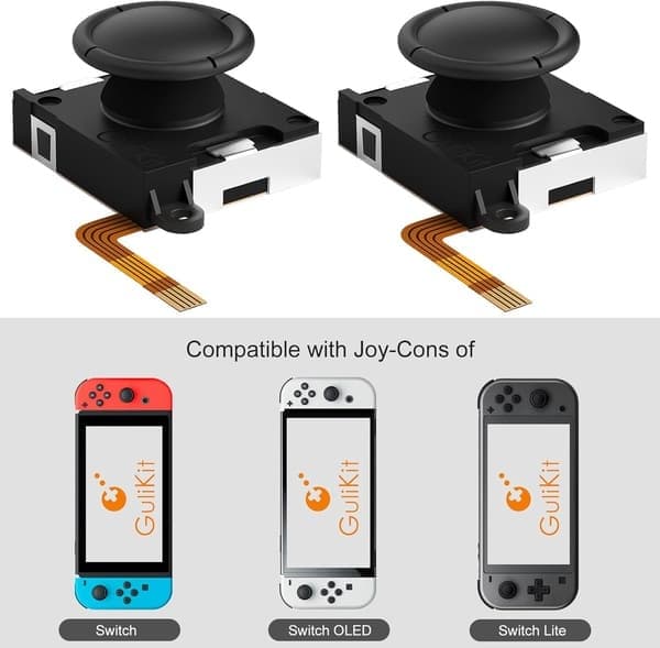 Guli Switch Joystick Replacement Kit, utan ström, Hall-effekt joystick för Switch Joycon, OLED Switch Joycon