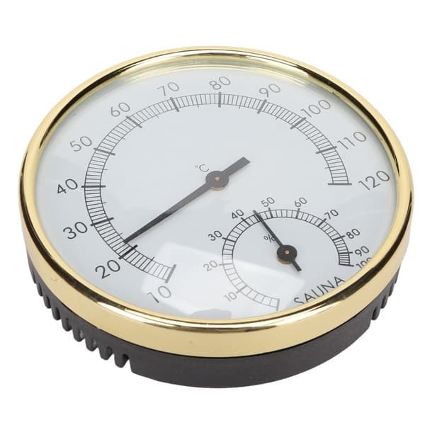 Sauna Rum Termometer Vægmonteret Klar Skala Fysisk Induktion Rustfrit Stål Hygrometer