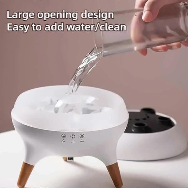3-i-1 Dynamisk Manet Luftfukter og Aromaterapi Diffuser for Soverom US plug