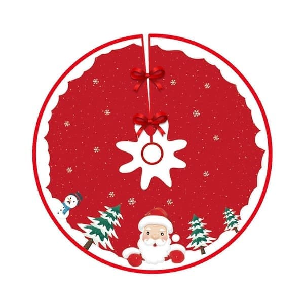 Juletræsmåtte Bunddækken Juletræsmåtte Diameter 90cm Varm Jul Style F