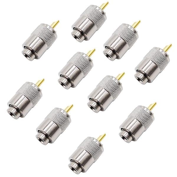 10 RF-stik UHF hanstik Rg8 Rg58 kabelstik antennestik Pl259