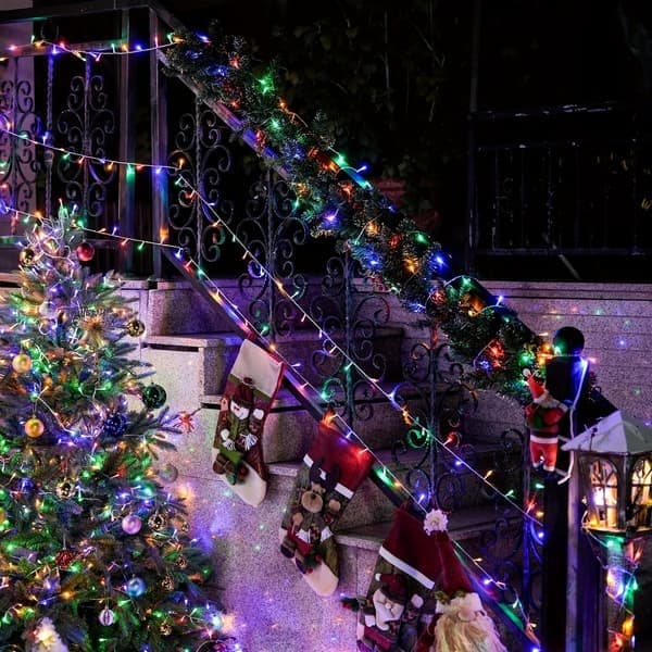 300 LED Plug-in Fairy String Lights, 8 Modes Timer Memory Function, Varm Hvit for Innendørs Utendørs Juletre Halloween Festdekorasjoner
