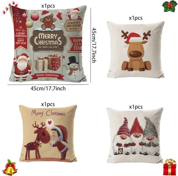 4-pack julkuddfodral, julkuddar, julkuddfodral, jul