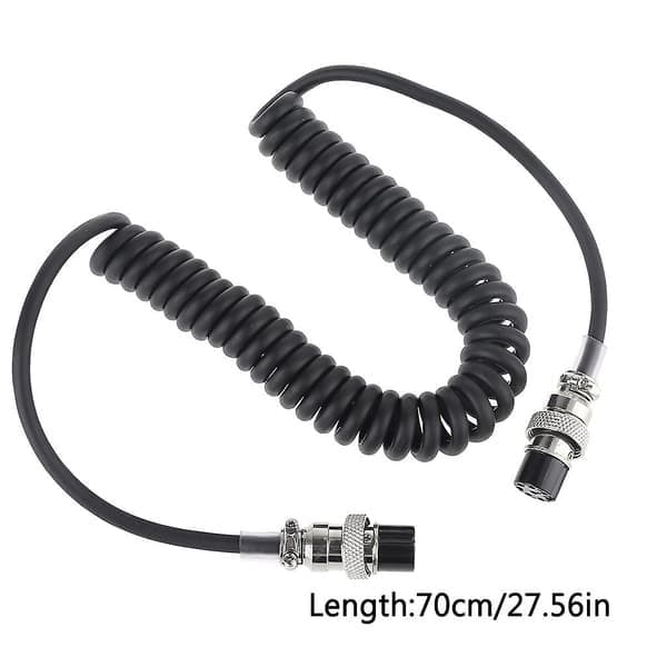 70 cm flyveledningsmikrofonkabel til Kenwood transceiver MC-60 sort holdbar