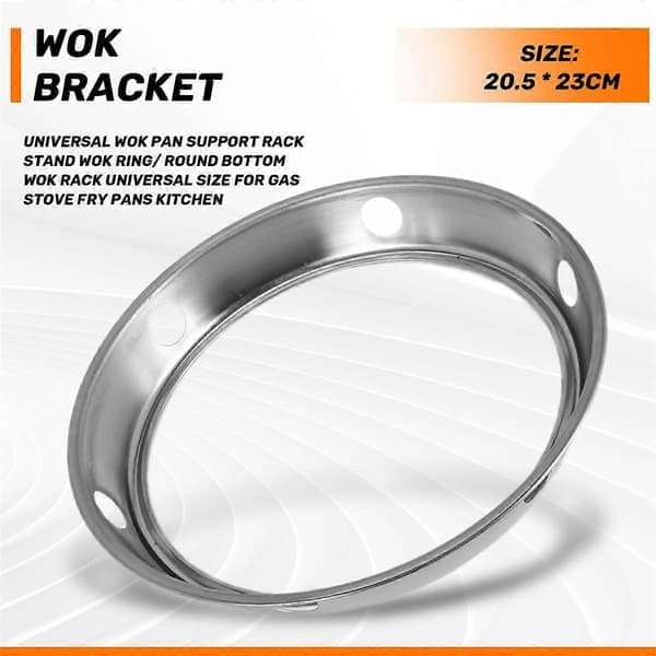 Universal Wokpandeholder Wokring/Rundbundet Wokholder Universal Størrelse til Gaskomfur