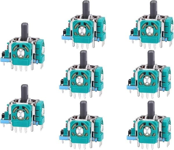 8 stk. joysticks-erstatning til DualSense PS5-controller, 3D analog sensorhjul tommelfingerpinde joystick-vippemodul-erstatning til Playstation 5 Con