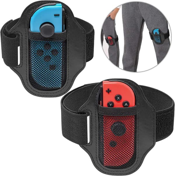 2-pack justerbara benremmar för Nintendo Switch RingFit Adventure – material som andas, bekvämt skydd för JoyCon under träning
