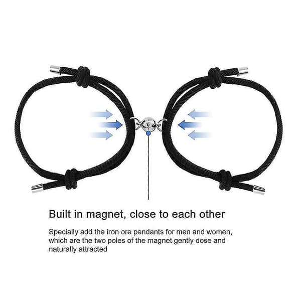 Magnetarmband för par 2 stycken Magnetiskt relationsarmband