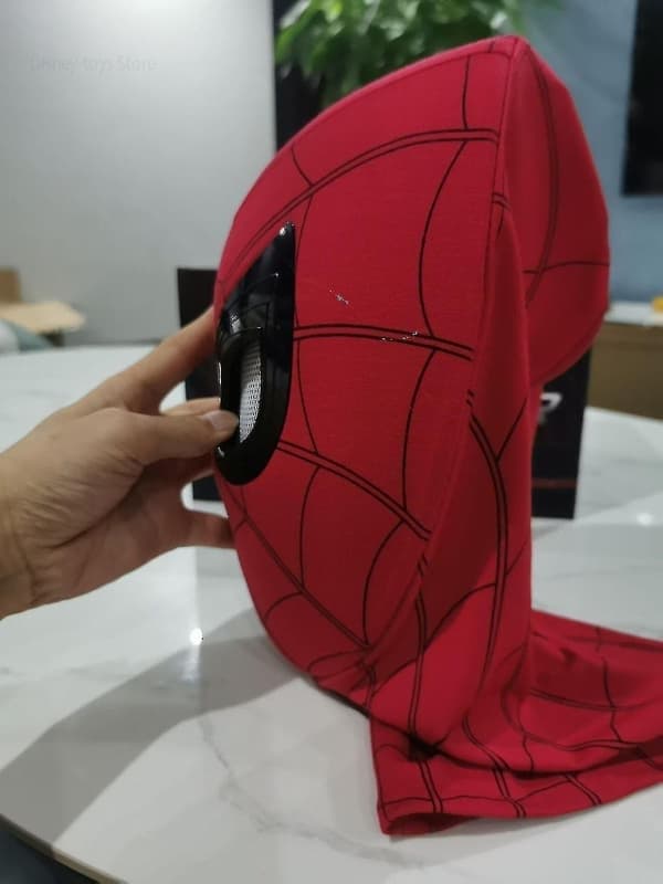 Mascara Spiderman Hodeplagg Cosplay Bevegelige Øyne Elektronisk Maske Spider Man 1:1 Fjernkontroll Elastisk