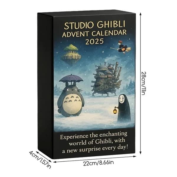 Studio Ghibli Julekalender 3D Overraskelsesboks For Fans Barn Nedtelling til Jul Gavesett 24 Dager