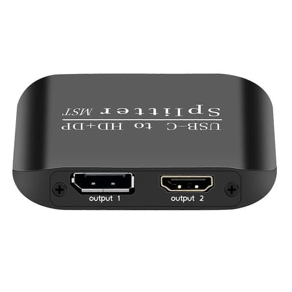 NK-E60 USB-C till HD+DP Splitter Stödjer MST/SST 4K 60Hz 3D/HDR-adapter för dubbla skärmar/speglingsläge