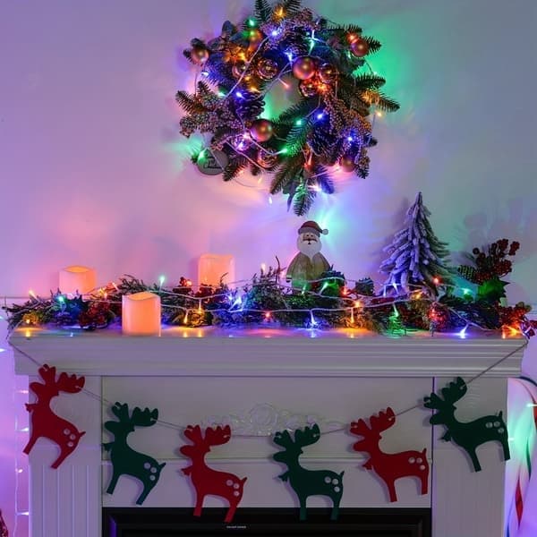 300 LED Plug-in Fairy String Lights, 8 Modes Timer Memory Function, Varm Hvit for Innendørs Utendørs Juletre Halloween Festdekorasjoner