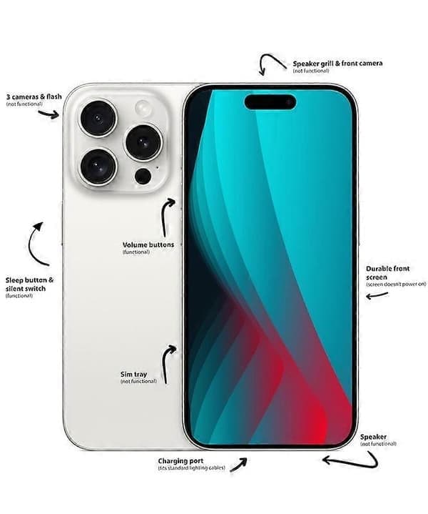Premium Displaymodell Telefon 15 Max Pro Kompatibel med Telefonskal