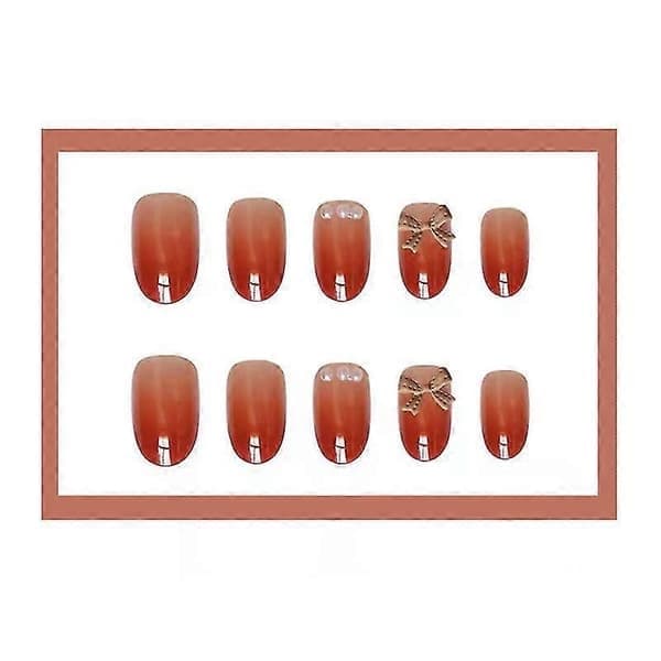 Mode Gradient Nagellapp Bärbar Falsk Manikyr Avtagbar DIY Nagelkonst