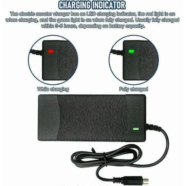 Erstatningsoplader til El-løbehjul, Universal Kompatibilitet 42V 2A Adapter med Hurtig Opladning til M365, Pro2, Mi 3, E22