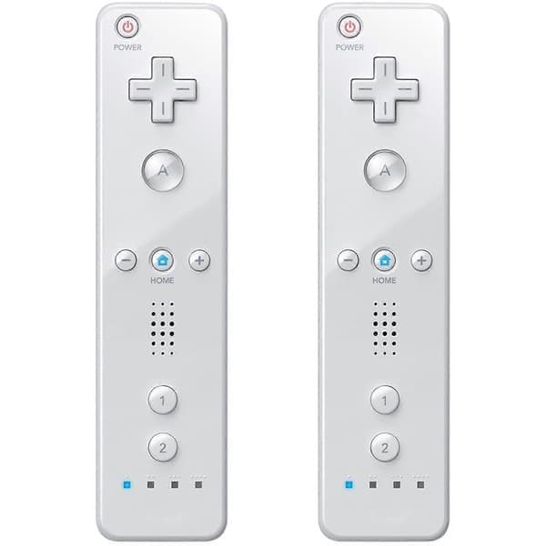 2-pakning fjernkontroller til Nintendo Wii/Wii U, med silikondeksel og håndleddsstropp