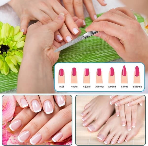 Sæt med 4 safir neglefile, neglepleje, pedicure og manicure tilbehør