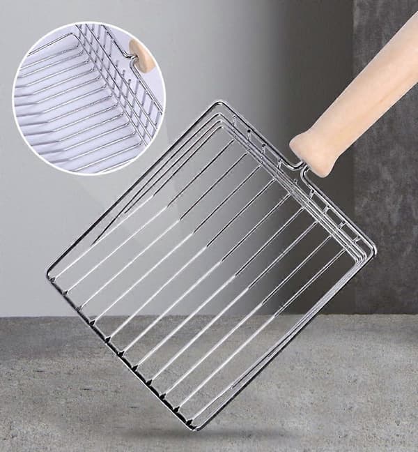Kattespade, metallspade, med trehåndtak, kattespade, hundespade, 28 cm