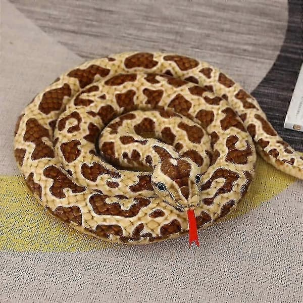 200cm/300cm Jätteormar Plyschleksak Simulering Lång Gyllene Python Uppstoppad Orm Plysch Barn Pojkar Present Heminredning Brown 200cm