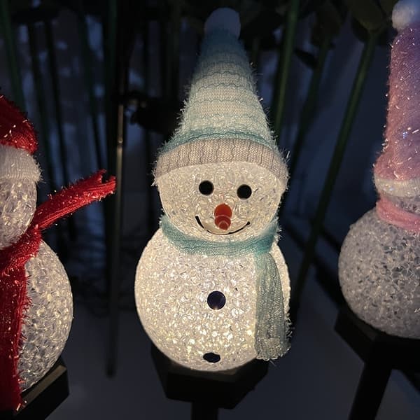 Soldrivna trädgårdslampor Jul Snögubbe Landskapsbelysning