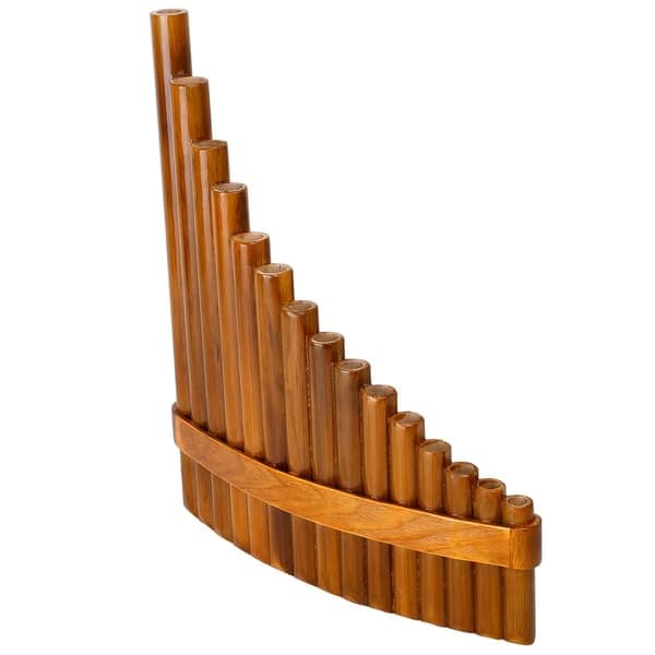 Håndlavet panfløjte 15 naturlige bambusrør Traditionelt instrument Left hand
