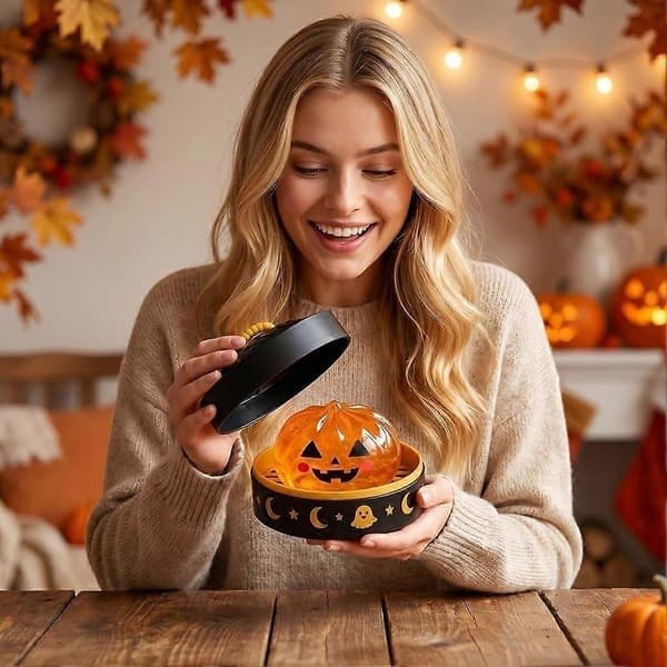 Halloween Squishies Dumplings Søde Spooky Langsomt Stigende Klemmelegetøj Angstlindring Fidget Sort - A