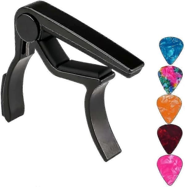 Capo, Gitarr Capo, Med 5-pack Plektrum, Gitarr Capos, För Akustisk Gitarr, Elgitarr
