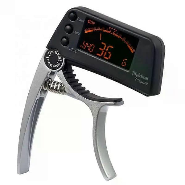Multifunktionell 2-i-1 gitarrstämmare gitarrkapo TCapo20 med LCD för akustisk gitarr elbas aluminiumlegering A01