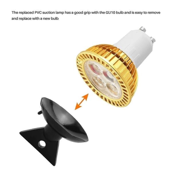 25 stk. GU10 pærebytter lampebytter PVC sugekopp lampeerstatning for LED halogen minispotlight