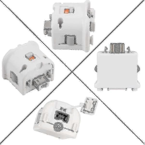 2 Motion Plus Adapter Sensor til Wii Remote, Motion Plus Adapter Accelerator Udskiftning til Wii Motion Plus Adapter Hvid