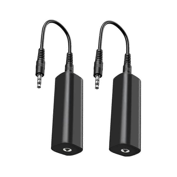 Jordsløjfeisolator Støjfilter til bilstereo/hjemmestereo, 2 stk. jordsløjfestøjisolator