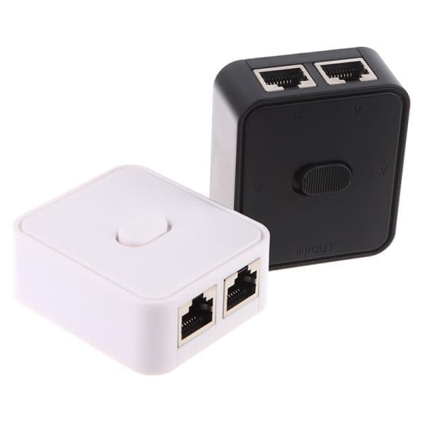 2-ports Gigabit netværksswitch RJ45 CAT 5/6 LAN HUB netværksswitch sort