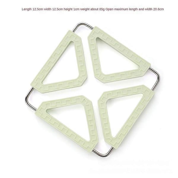 Utvidbar varmebestandig silikonunderlag Kjøkkentilbehør (sett med 2) Green 2pcs