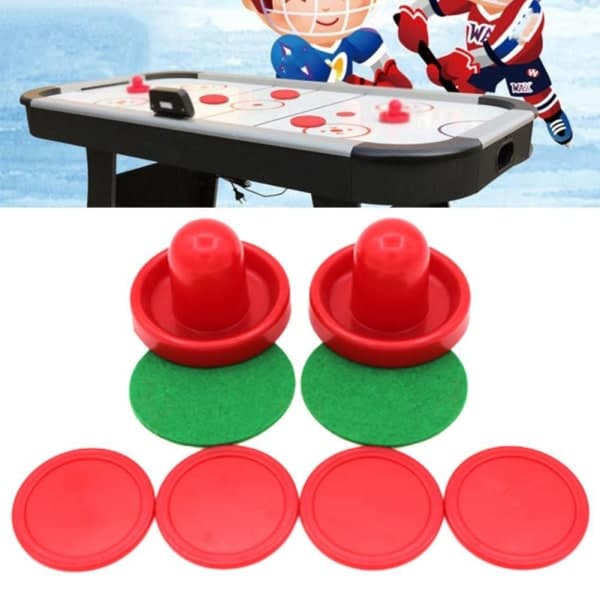 Airhockey sæt til hjemmet - Erstatningstilbehør med 4 skydere red