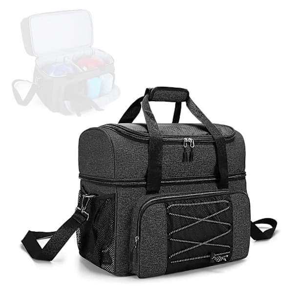 Bowlingbag for 2 kuler Bærbar bowlingbag med polstret kuleholder for doble kuler og par