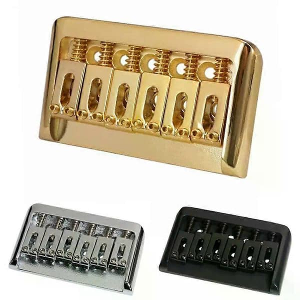 Gitarr Hardtail Stall Sadel för ST/TL 6-strängad Gitarr Fasta Hard Tail Delar för Elgitarr Tillbehör Krom/Svart/Guld Gold