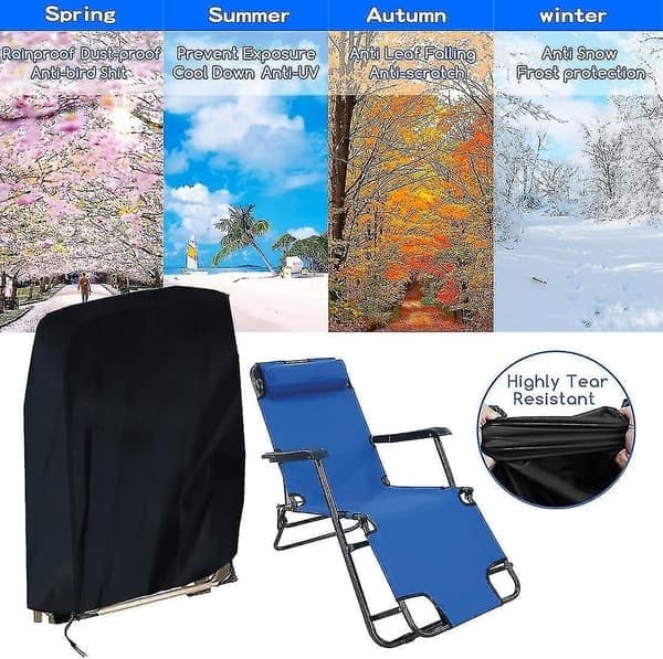 Premium Vattentätt Fällbart Solstolsskydd - Oxford Garden 210d Skydd för Ultimat Skydd och Hållbarhet